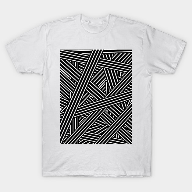 Black And White Background T-Shirt by BlackRose Store